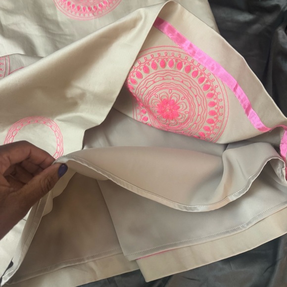 Boden Mandala Embroidered sheath dress tan pink NWOT size 16 - Picture 12 of 16